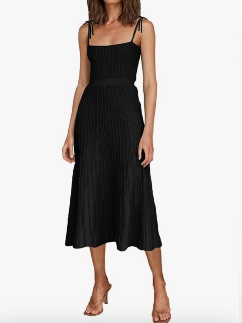 No tags ribbed knit midi dress